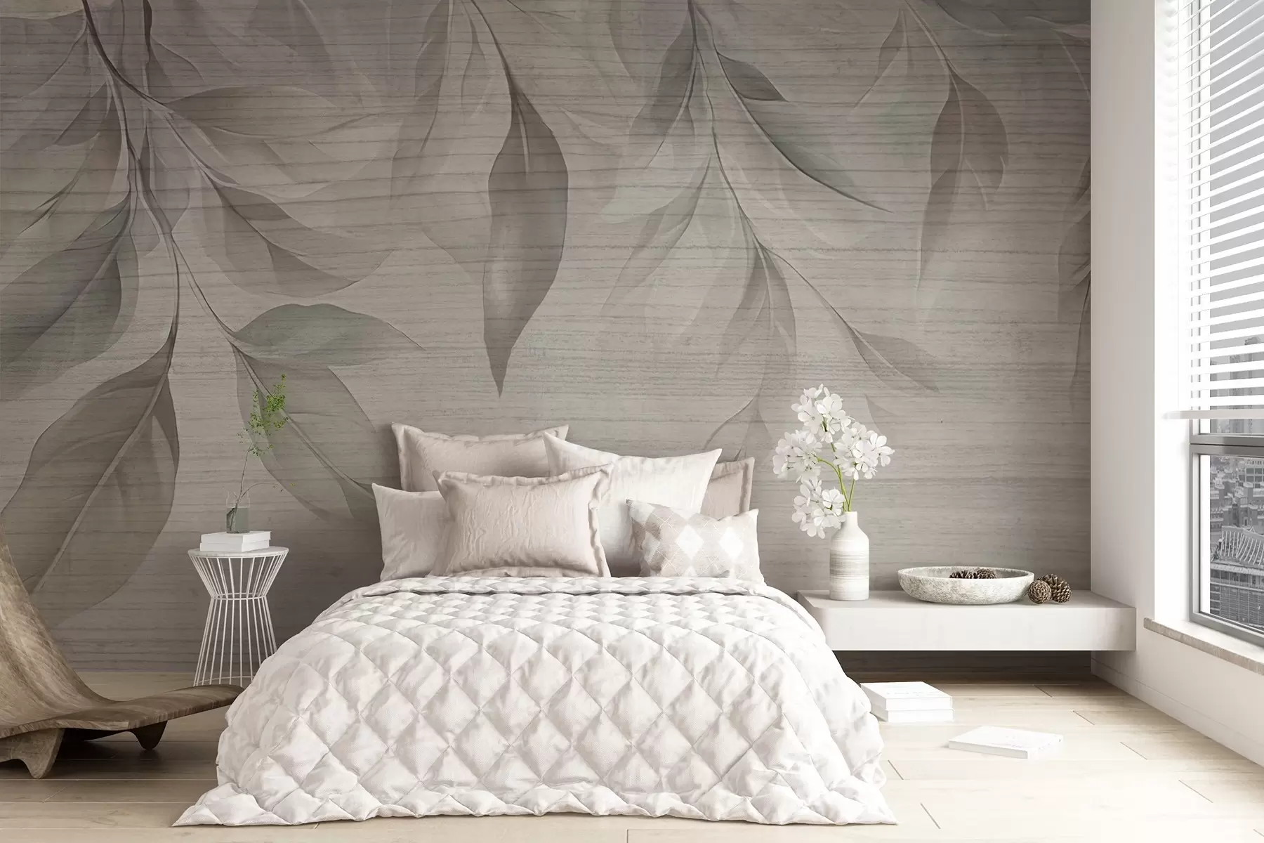 Papier peint Feuilles suspendues w04227