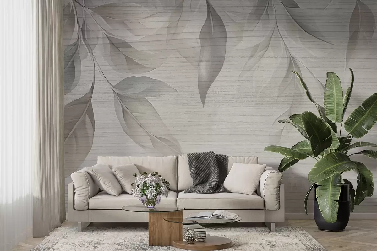 Papier peint Feuilles suspendues w04227