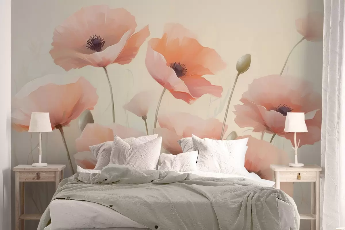 Papier peint Coquelicots w04462