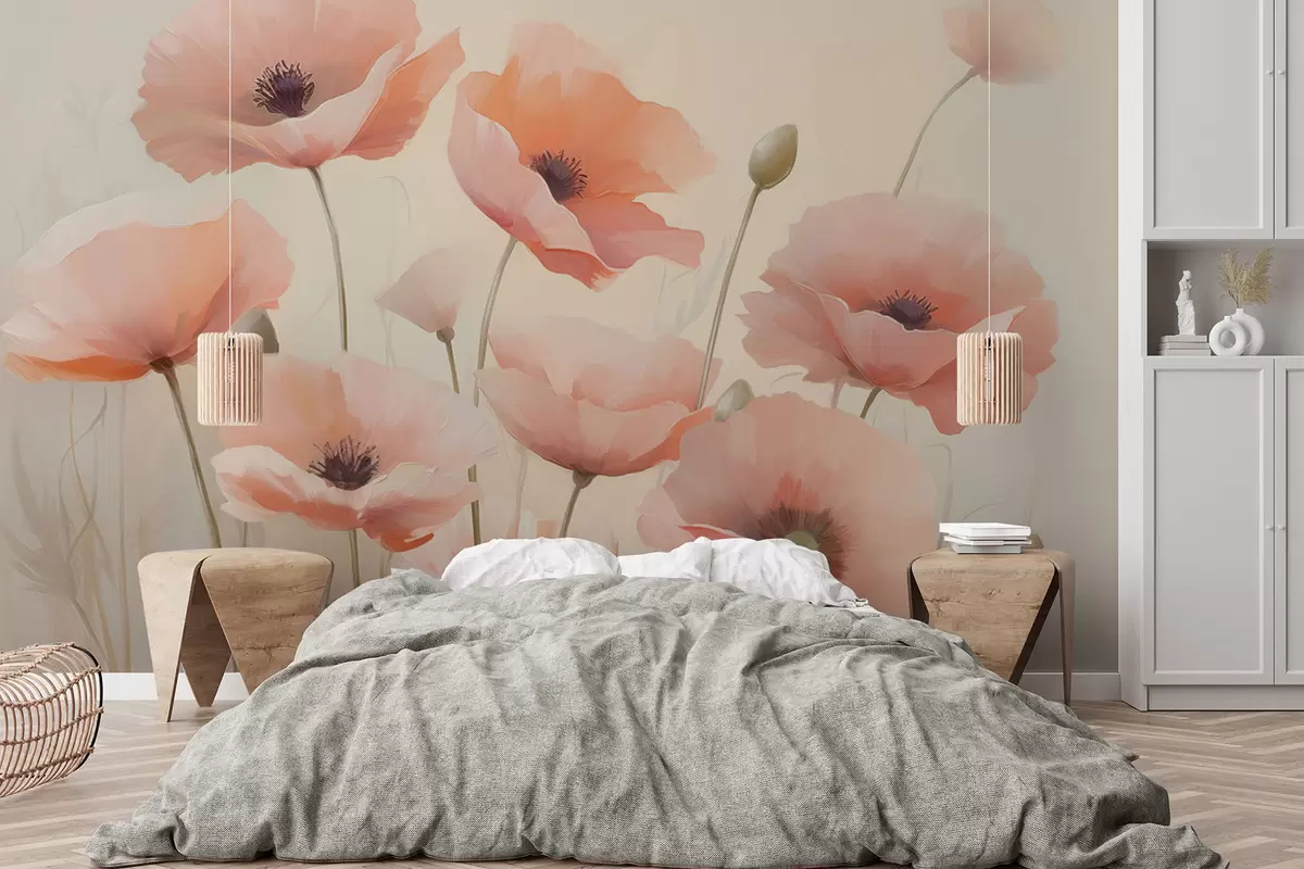 Papier peint Coquelicots w04462