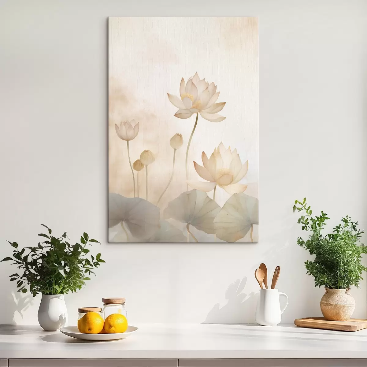 Tableau Fleurs de lotus légères s45612