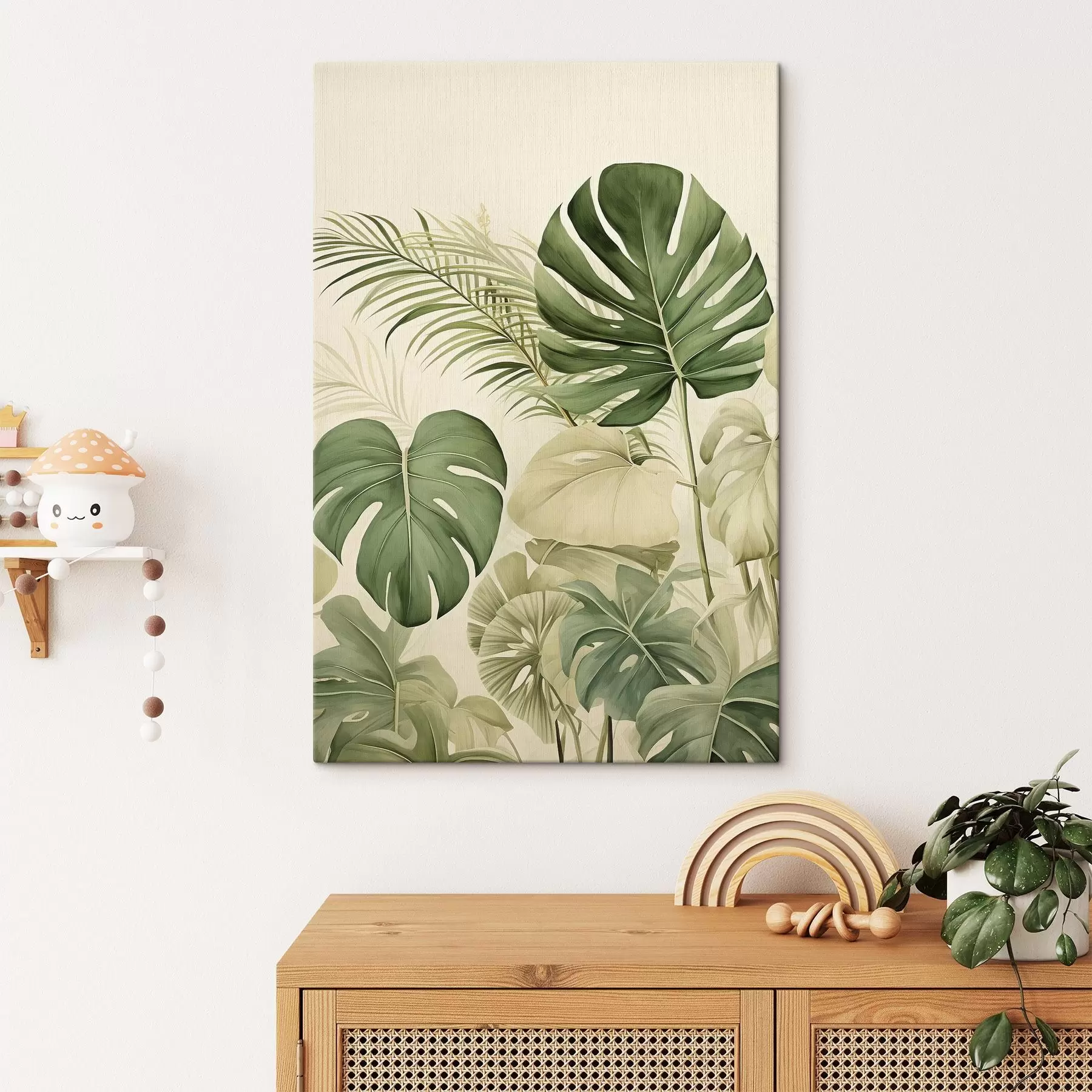Tableau Feuilles de Monstera et Tropical s45614