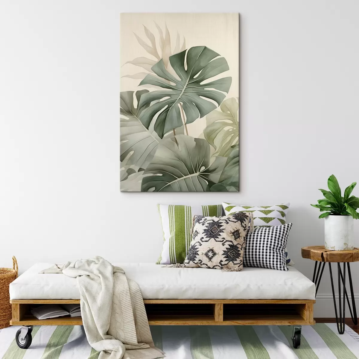Tableau Grande feuille de monstera s45616