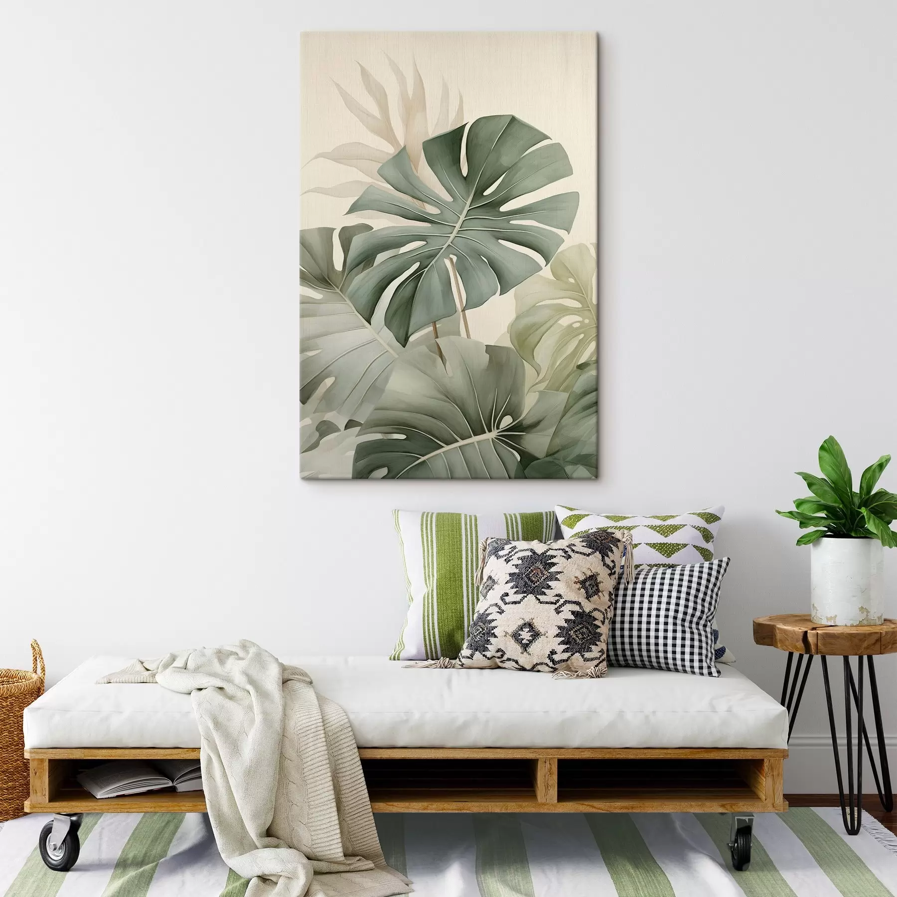 Tableau Grande feuille de monstera s45616