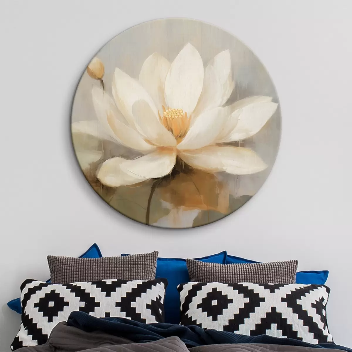 Tableaux rondes Grande fleur de lotus r45618