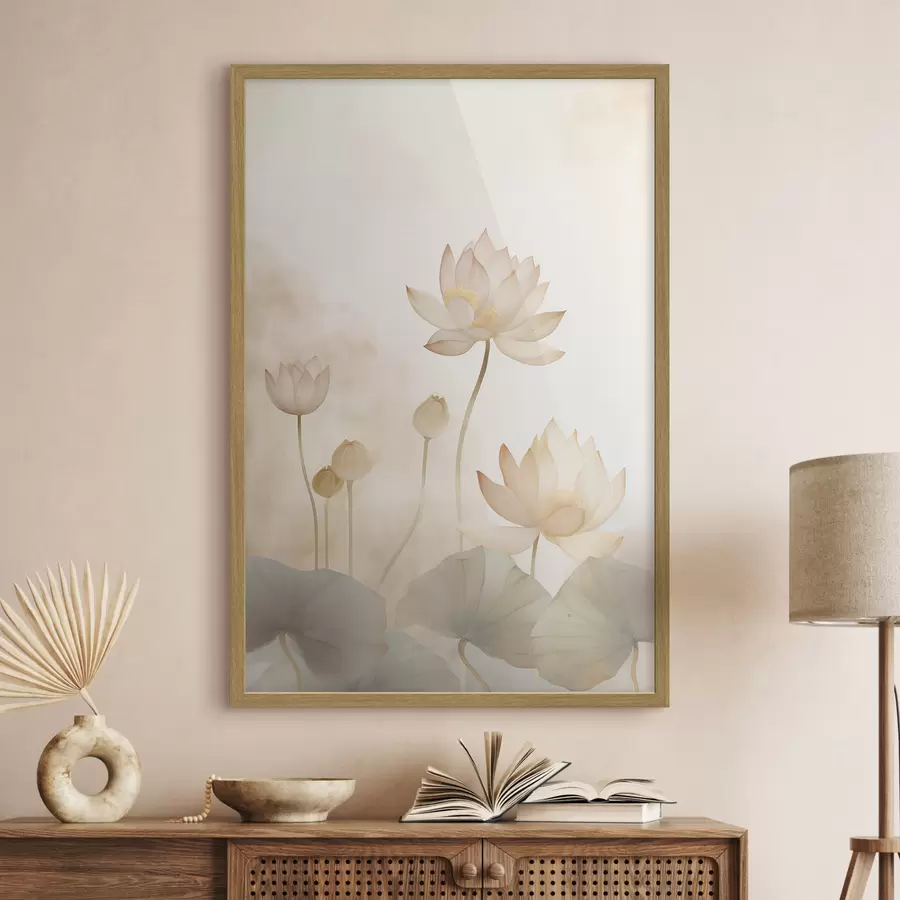 Papier peint Fleurs de lotus légères f45612