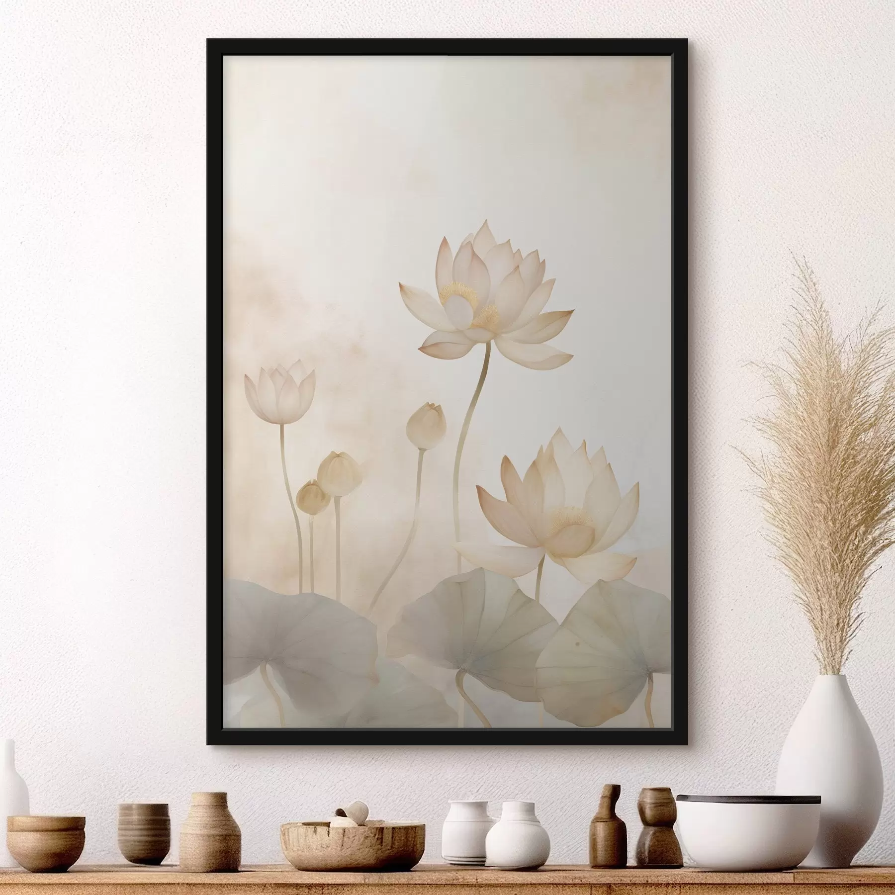 Papier peint Fleurs de lotus légères f45612