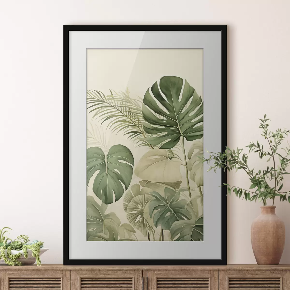 Poster Feuilles de Monstera et Tropical f45614