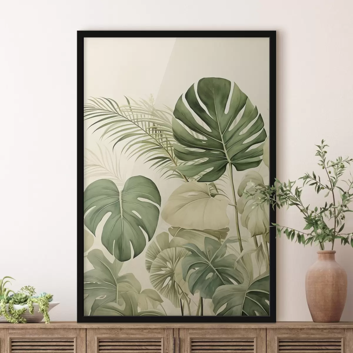 Poster Feuilles de Monstera et Tropical f45614