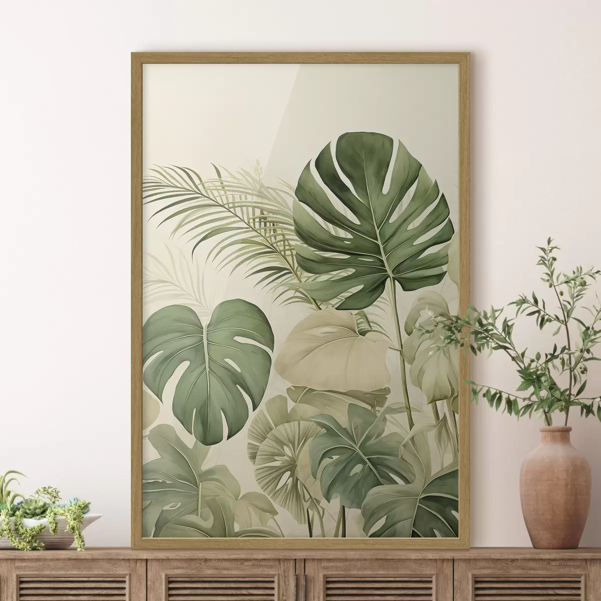 Poster Feuilles de Monstera et Tropical f45614