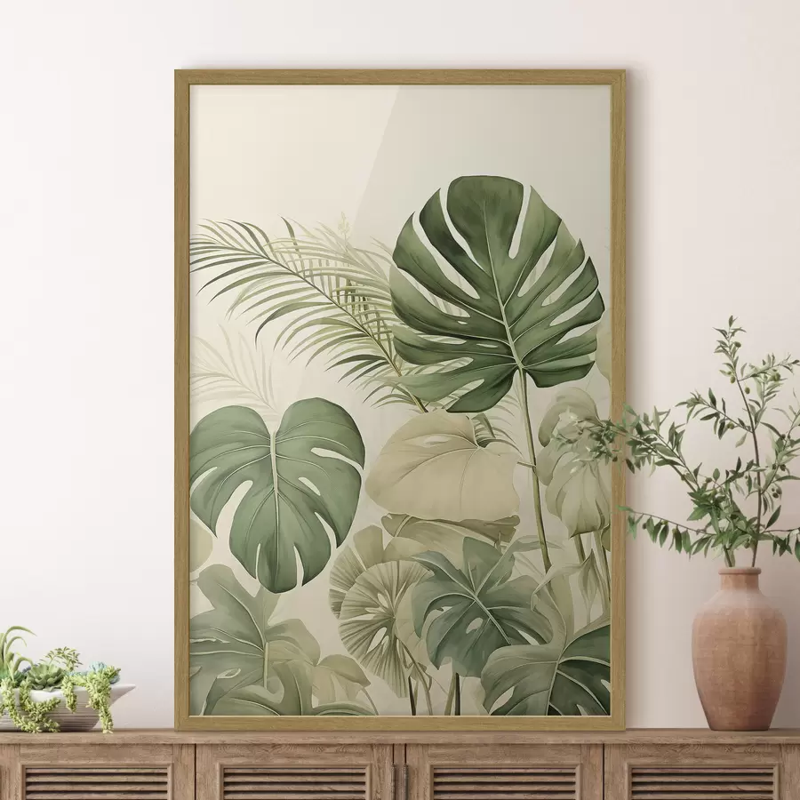 Papier peint Feuilles de Monstera et Tropical f45614