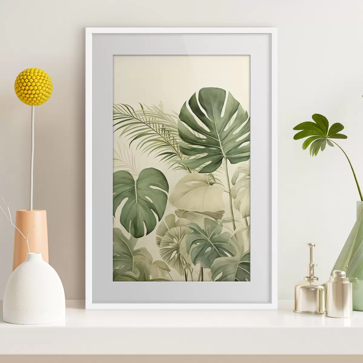 Poster Feuilles de Monstera et Tropical f45614