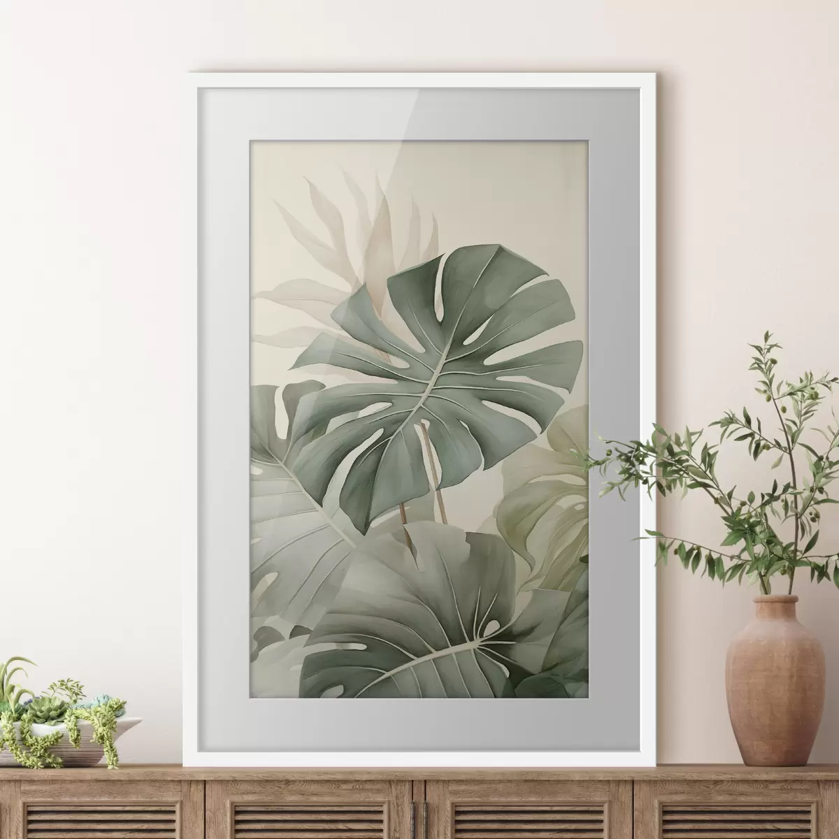 Poster Grande feuille de monstera f45616