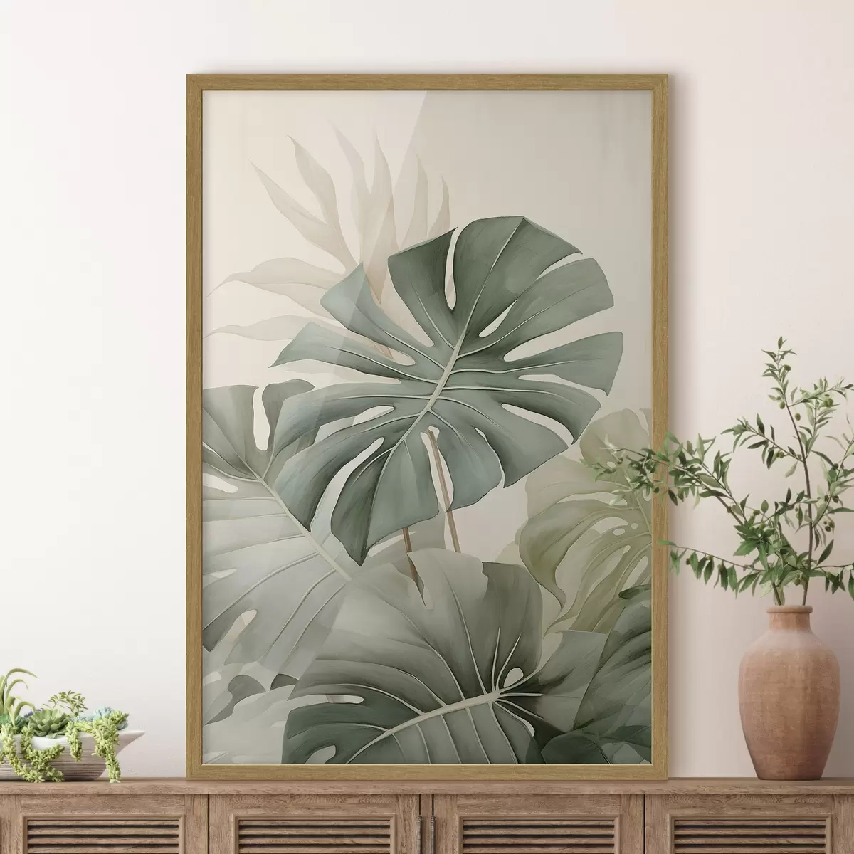 Poster Grande feuille de monstera f45616