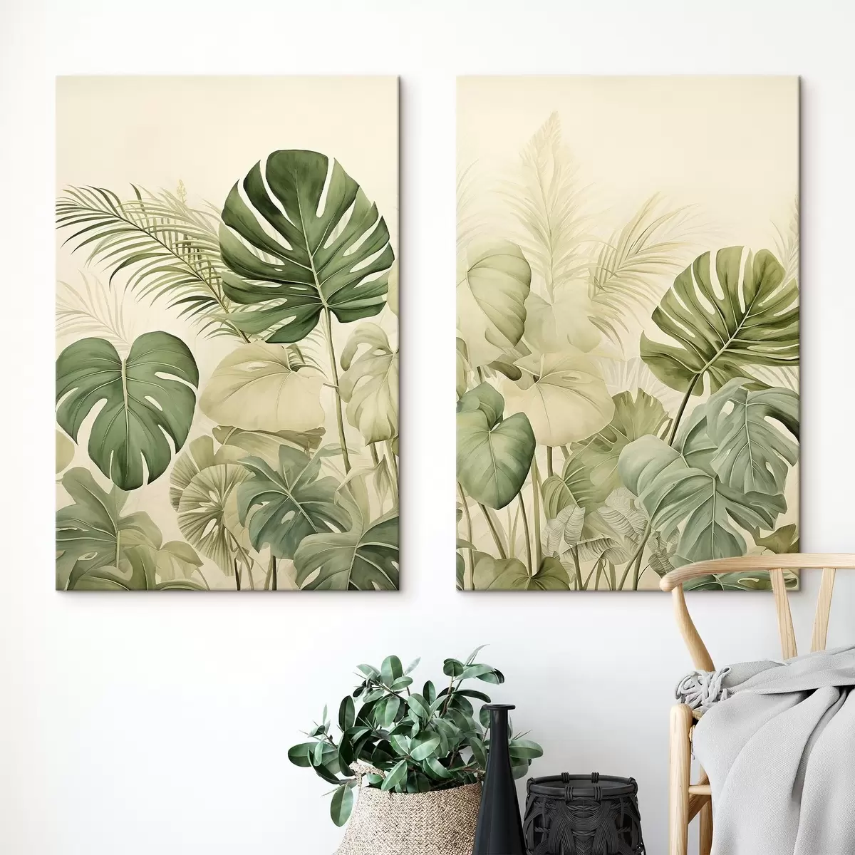 Tableau Variété de feuilles tropicales m00669