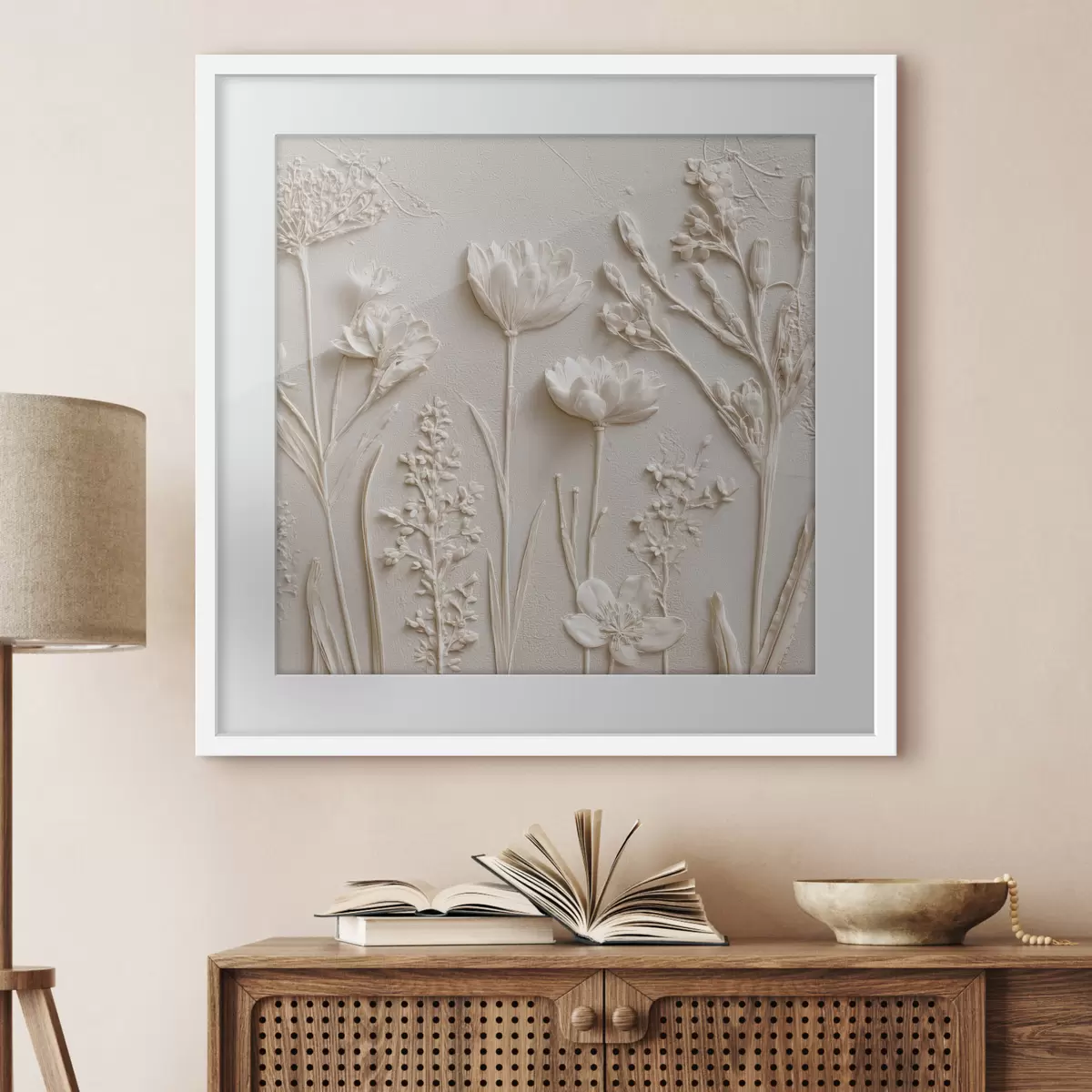 Poster Jardin blanc f45535
