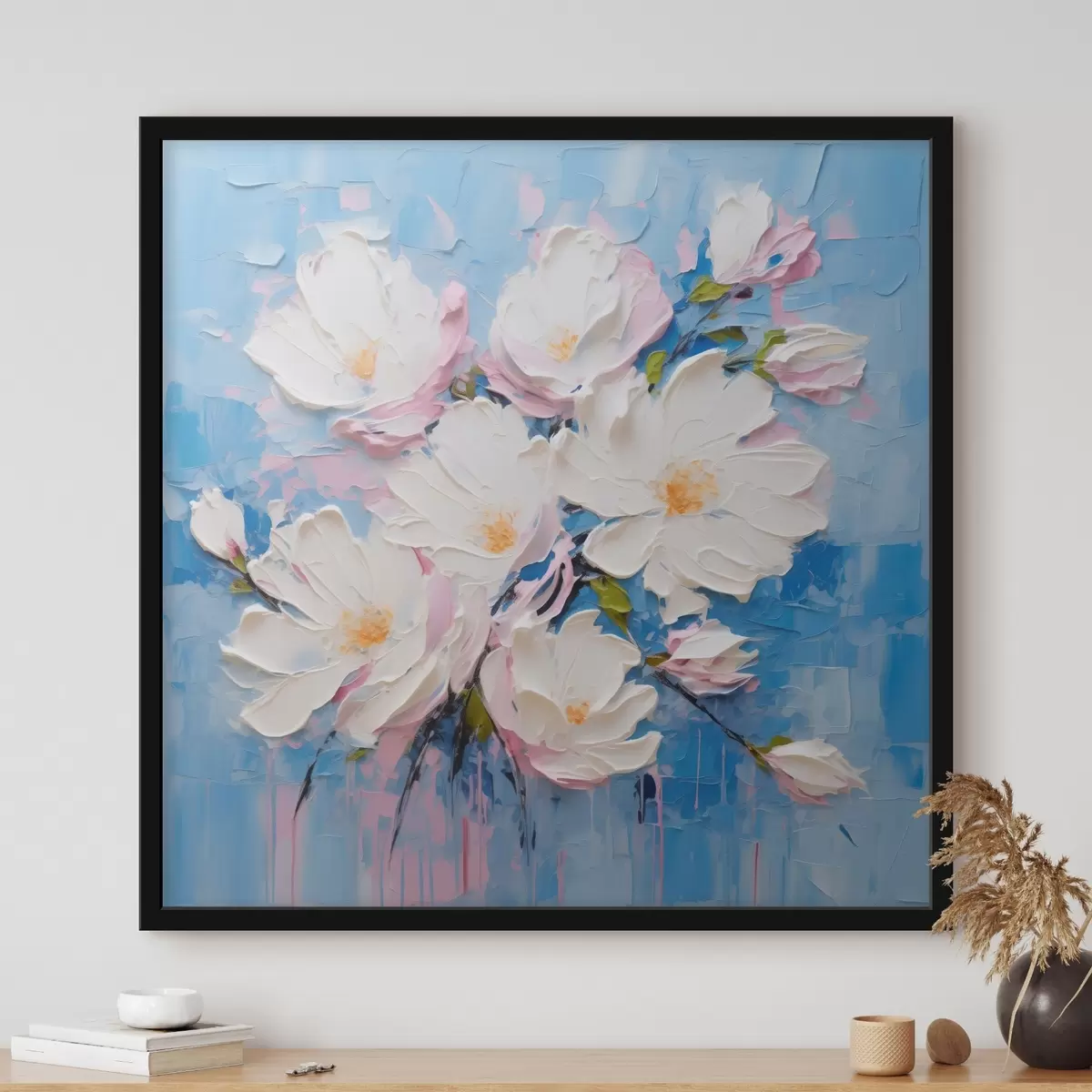 Poster Fleurs volumineuses : composition dans le style de la peinture à l'huile f45537