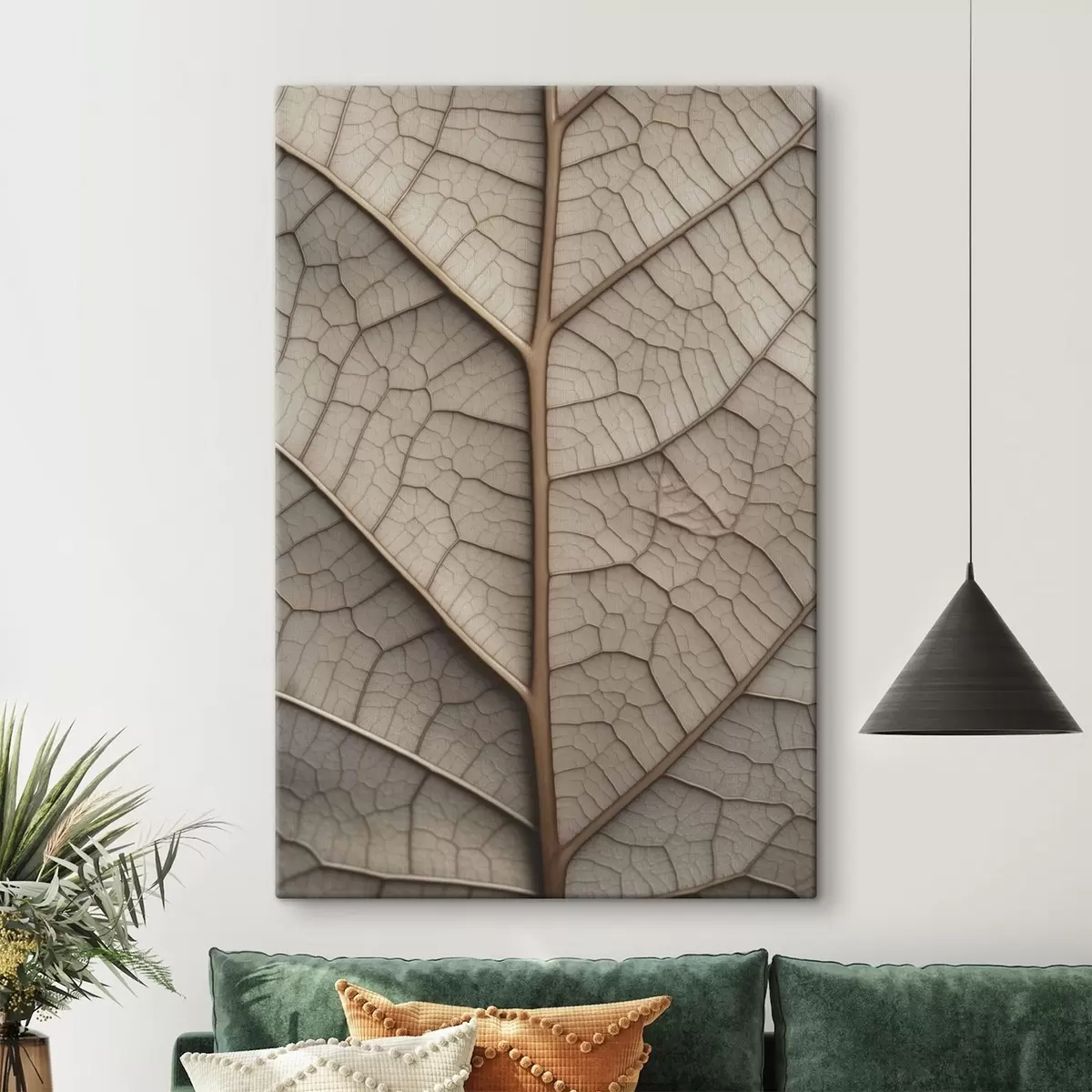 Tableau Feuille sèche avec nervures s45604