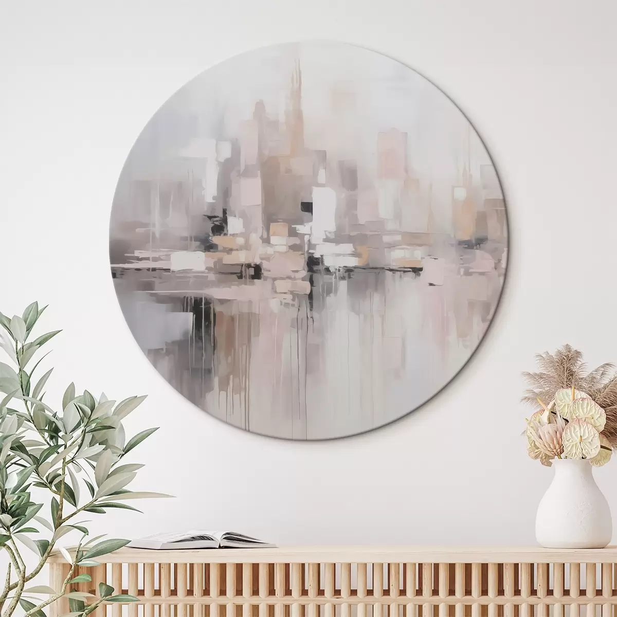 Tableaux rondes Ville abstraite r45602