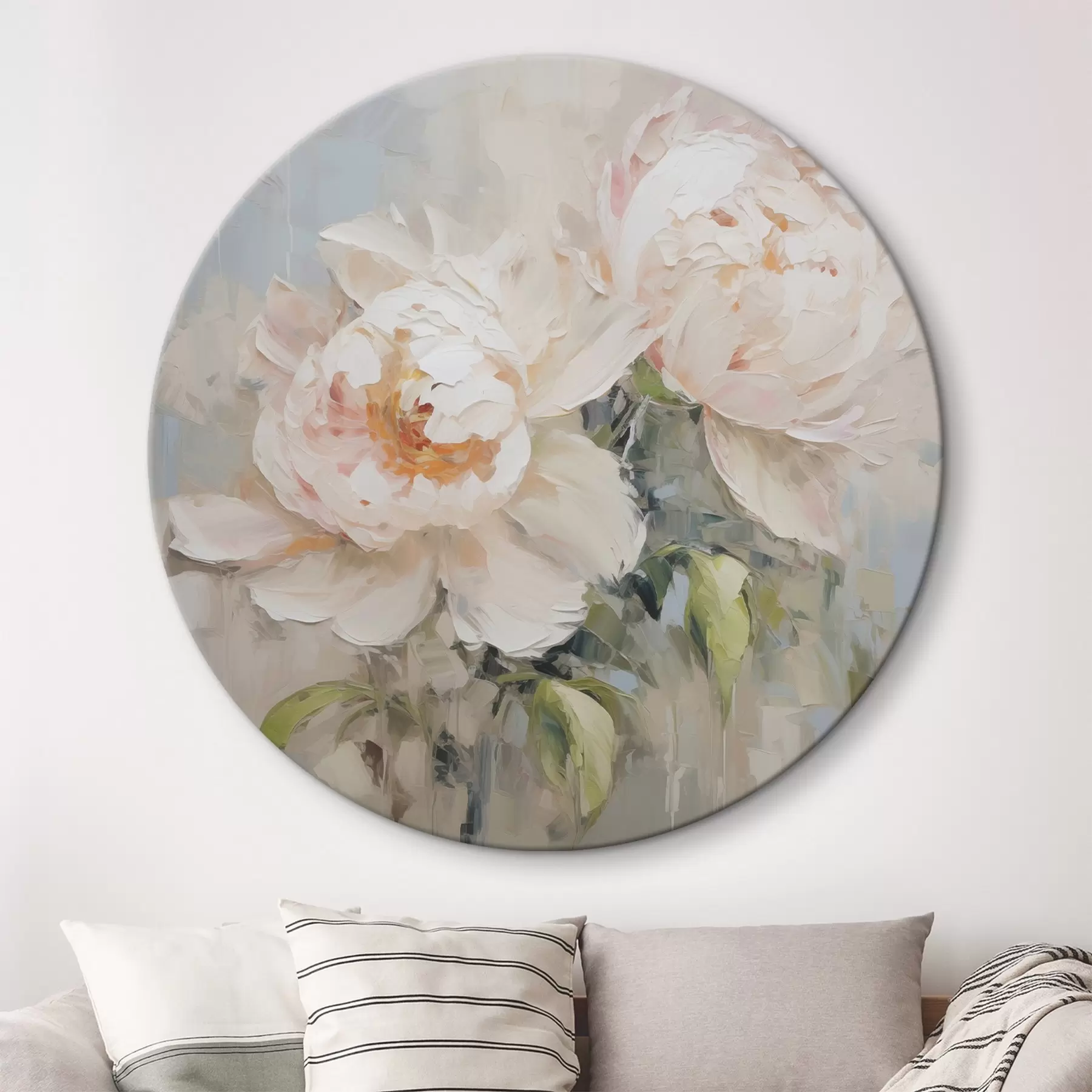 Tableau Pivoines abstraites r45608