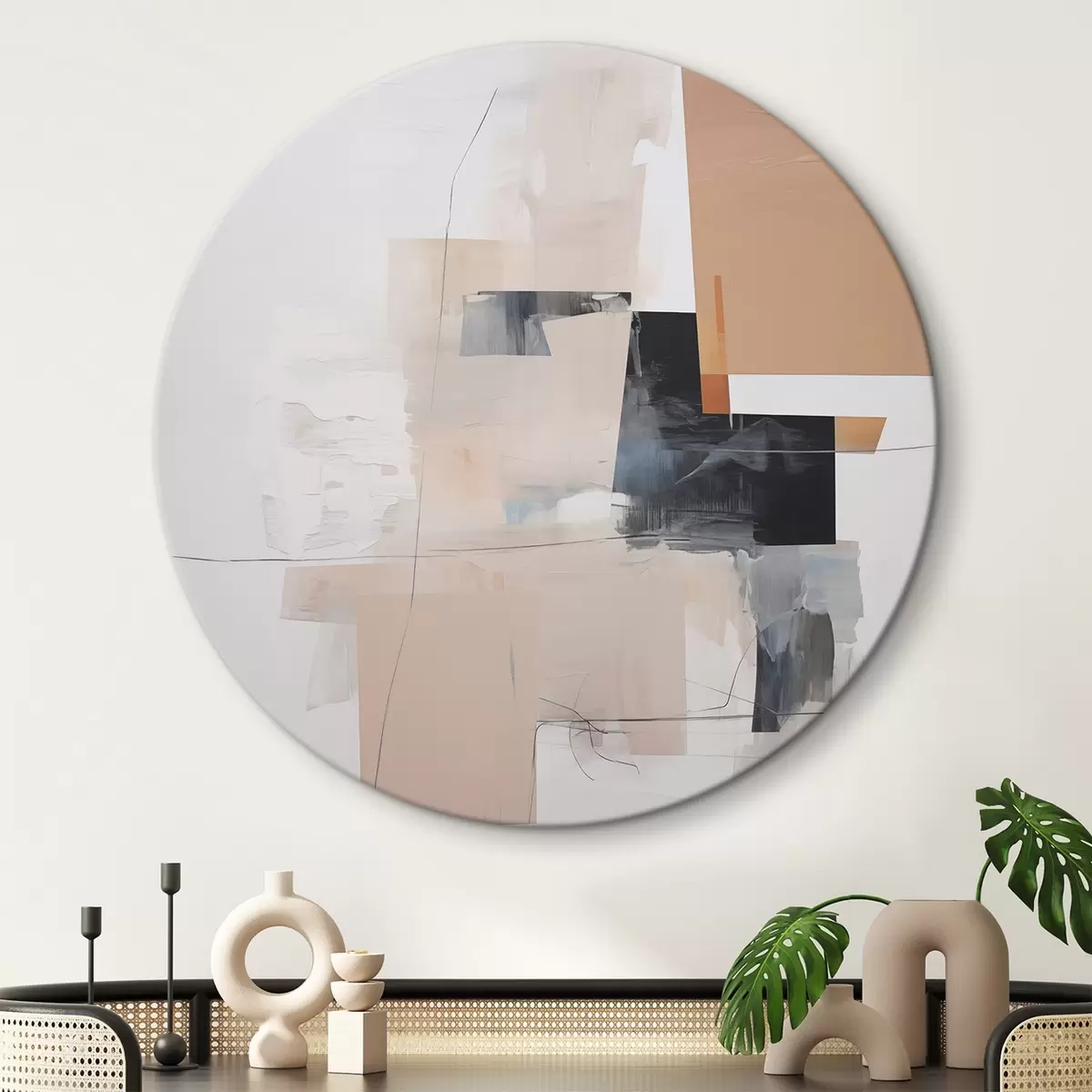 Tableaux rondes Abstraction r45610