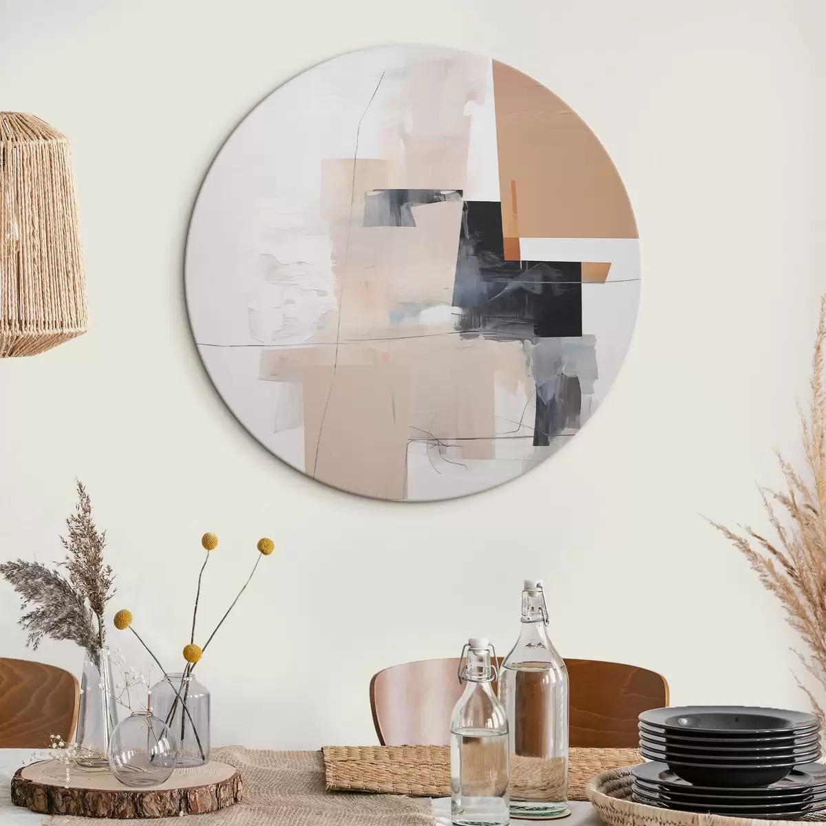 Tableaux rondes Abstraction r45610