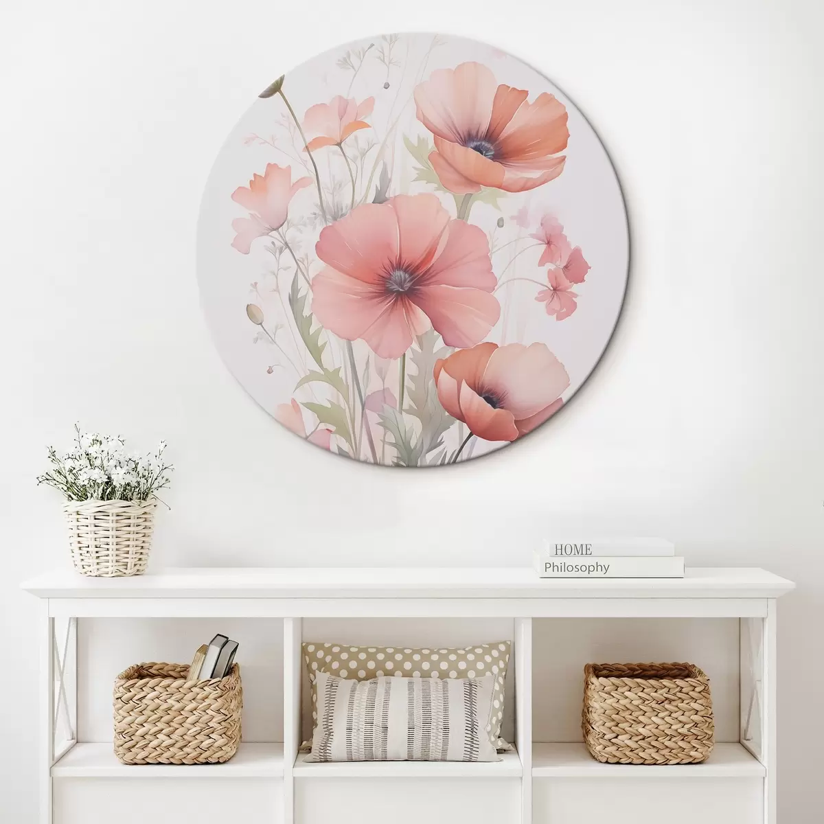 Tableaux rondes Coquelicots r45611