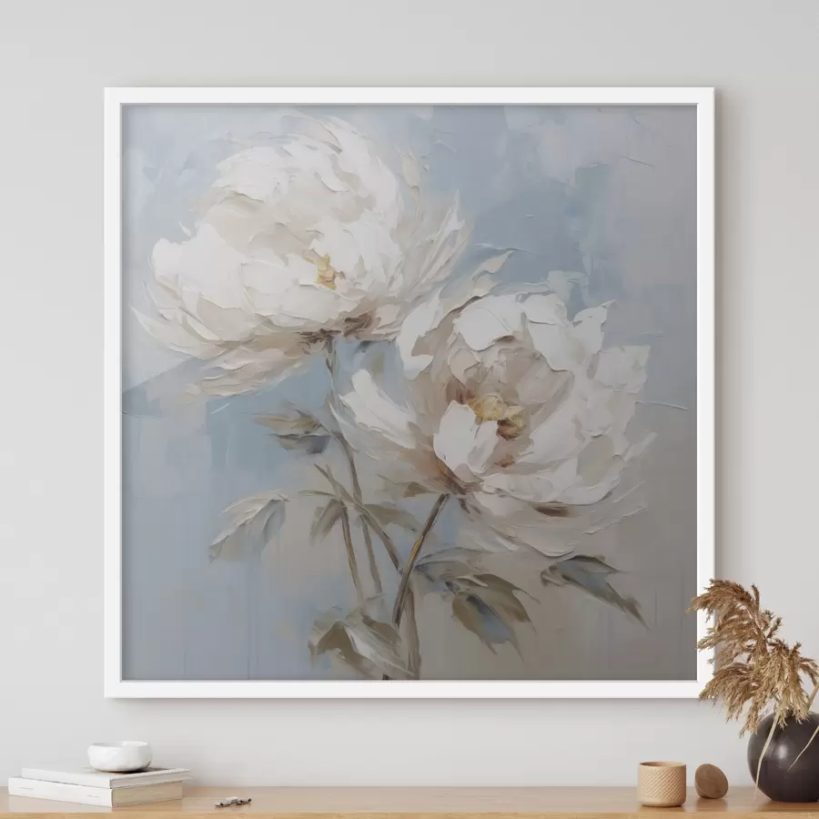 Papier peint Peinture imitation pivoines f45607