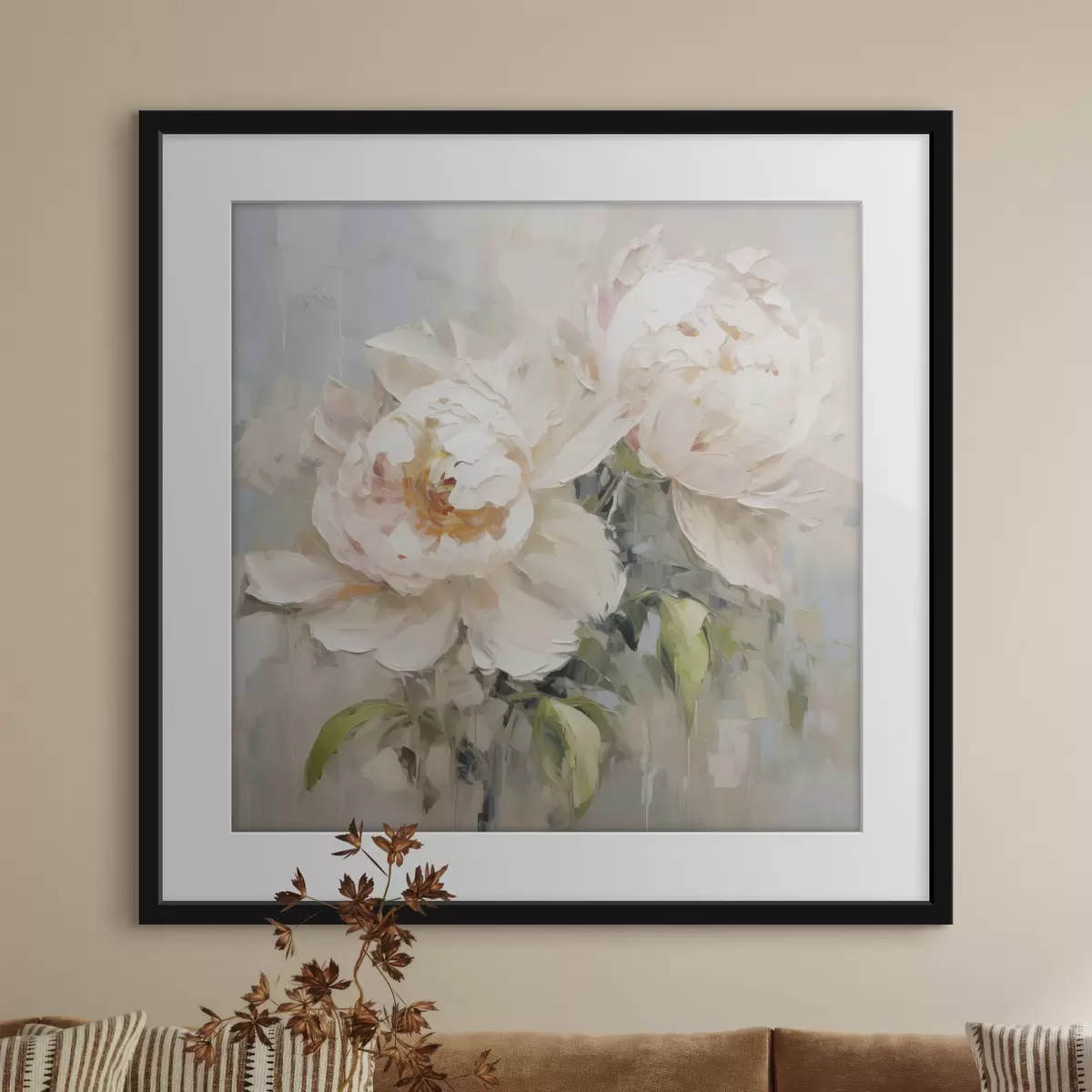Poster Pivoines abstraites f45608