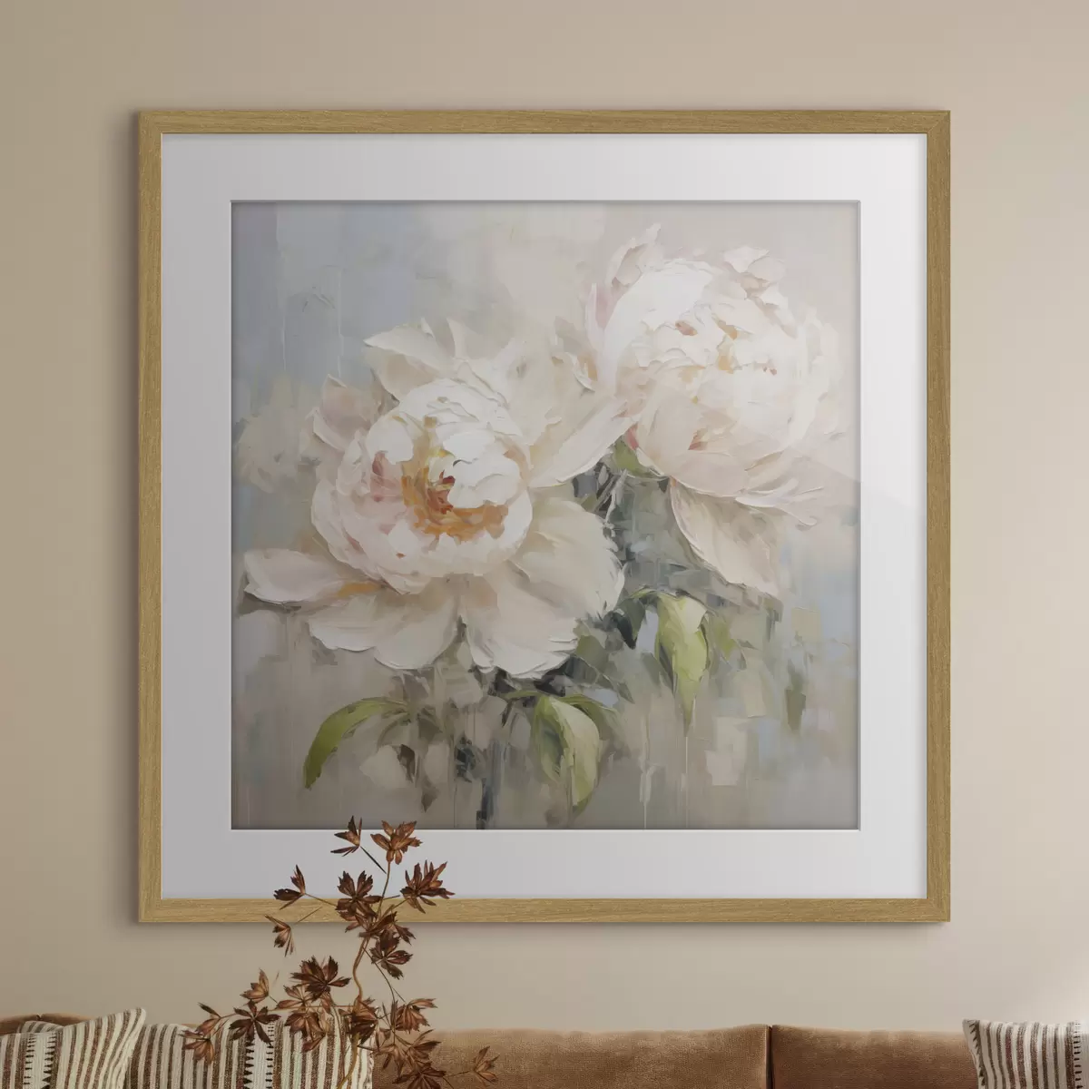 Poster Pivoines abstraites f45608