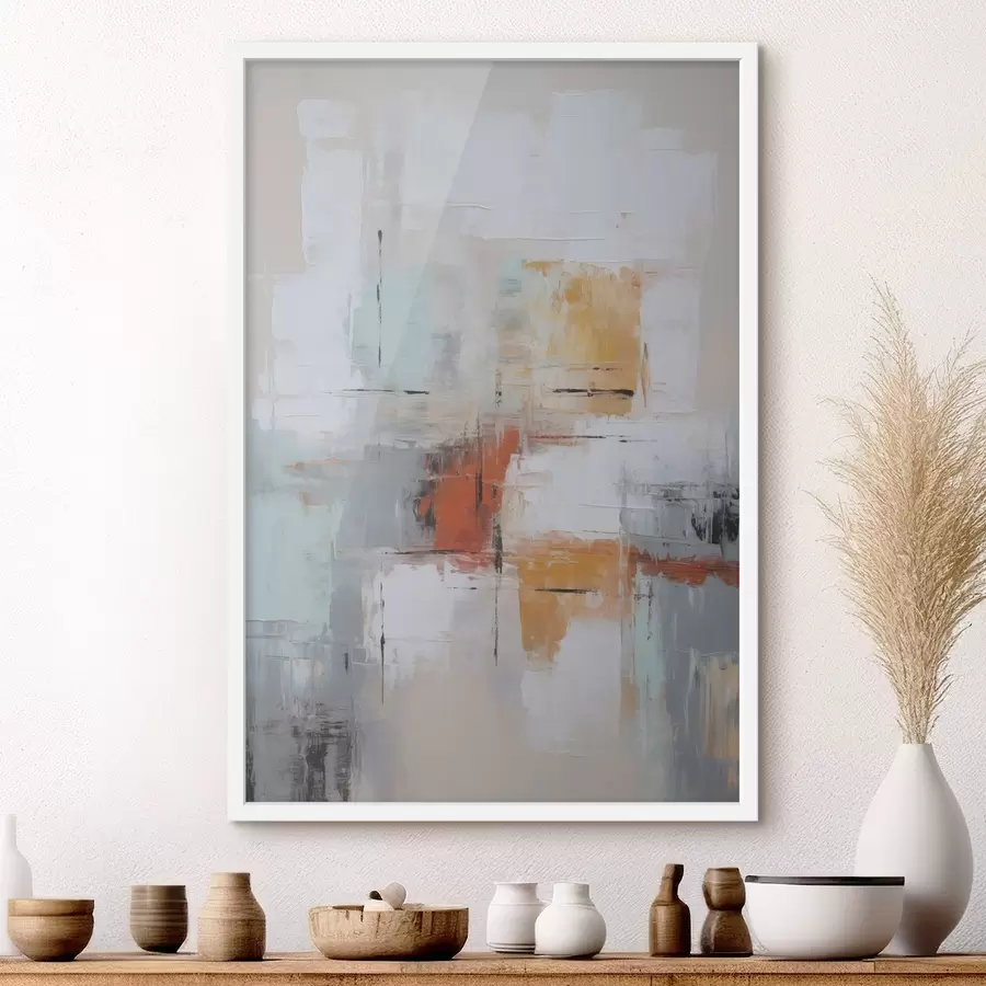 Papier peint Abstraction imitation de la peinture et abrasions f45634