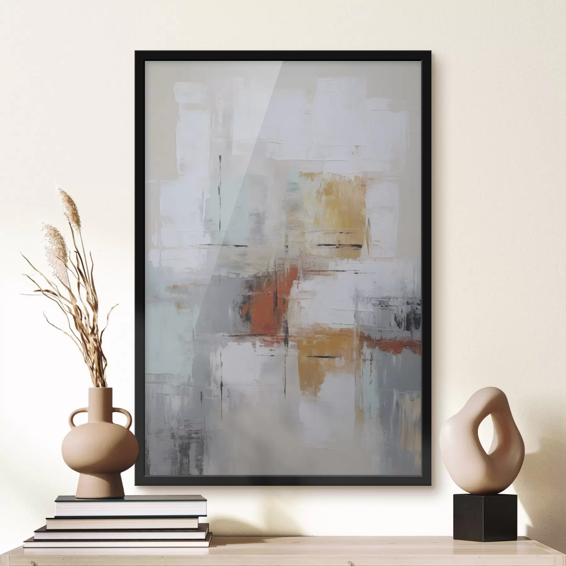 Papier peint Abstraction imitation de la peinture et abrasions f45634