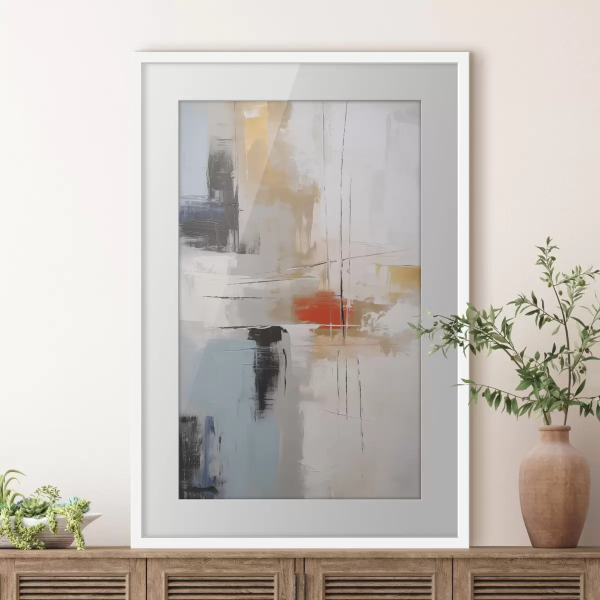 Poster Abstraction imitation de la peinture et abrasions f45635