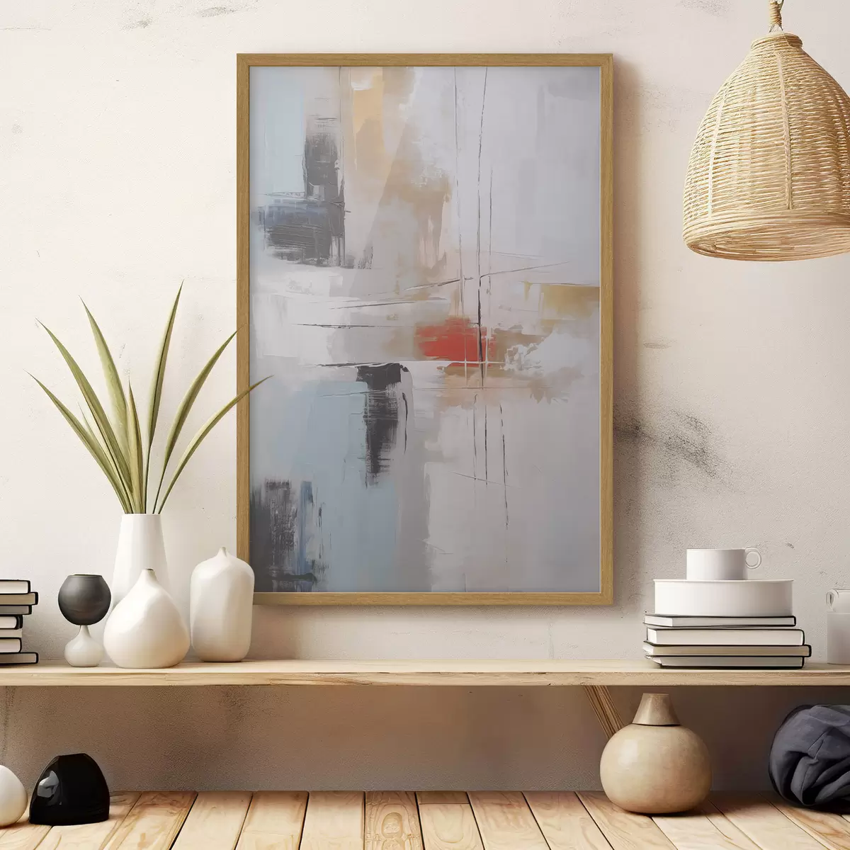 Poster Abstraction imitation de la peinture et abrasions f45635