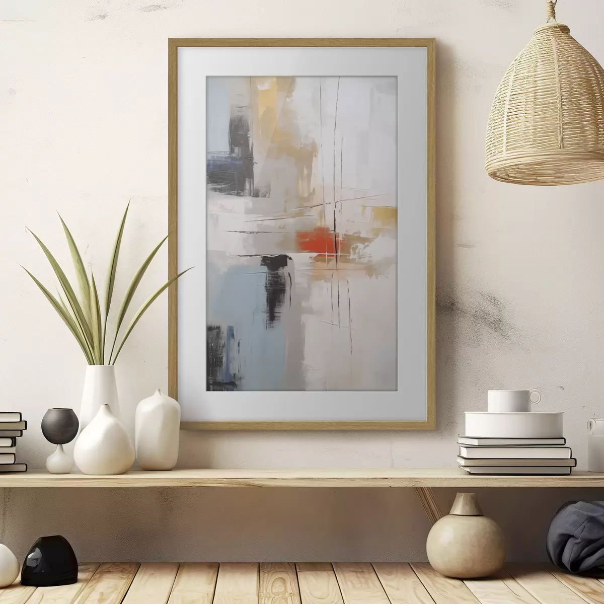 Poster Abstraction imitation de la peinture et abrasions f45635
