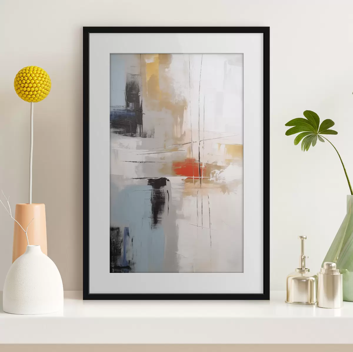 Poster Abstraction imitation de la peinture et abrasions f45635
