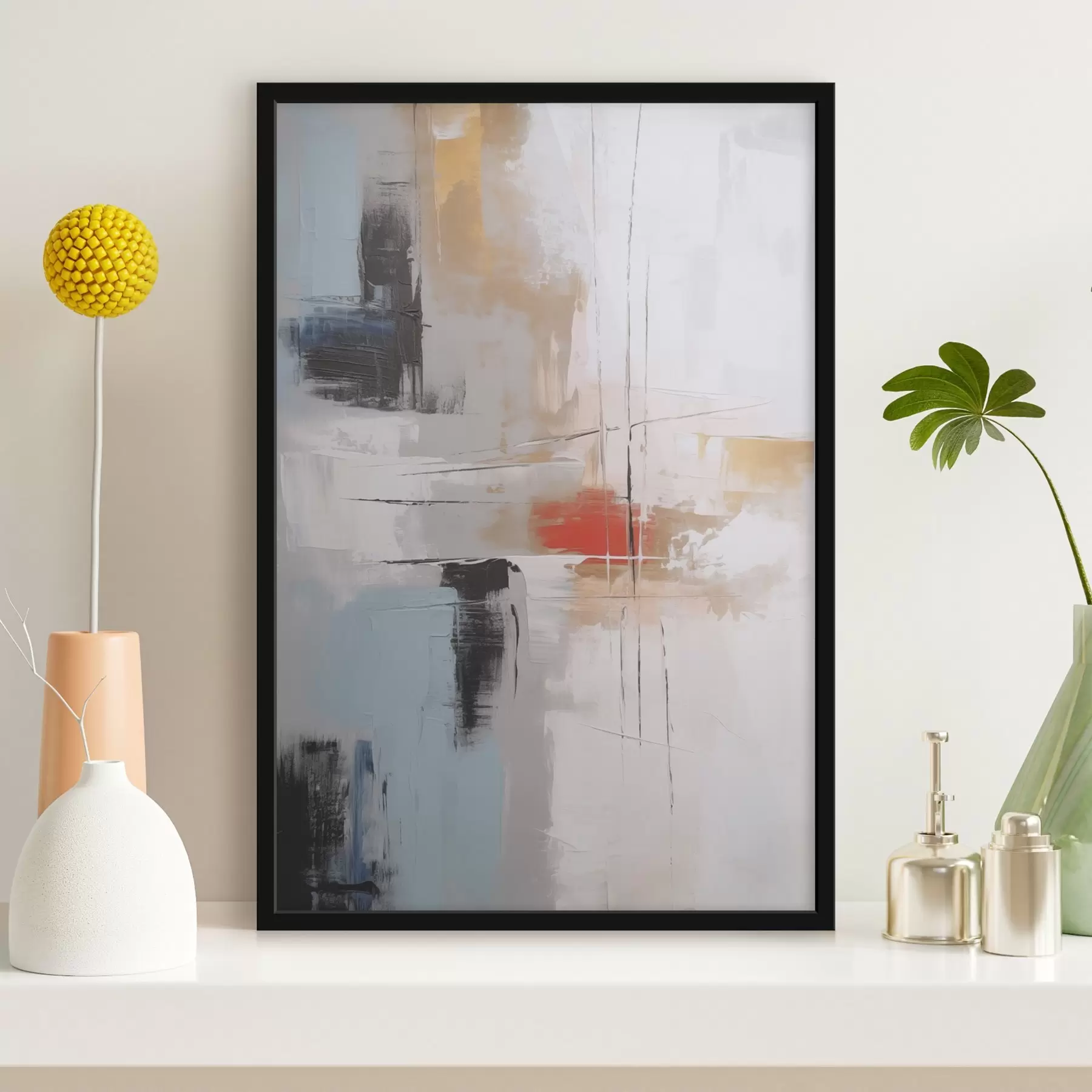 Papier peint Abstraction imitation de la peinture et abrasions f45635