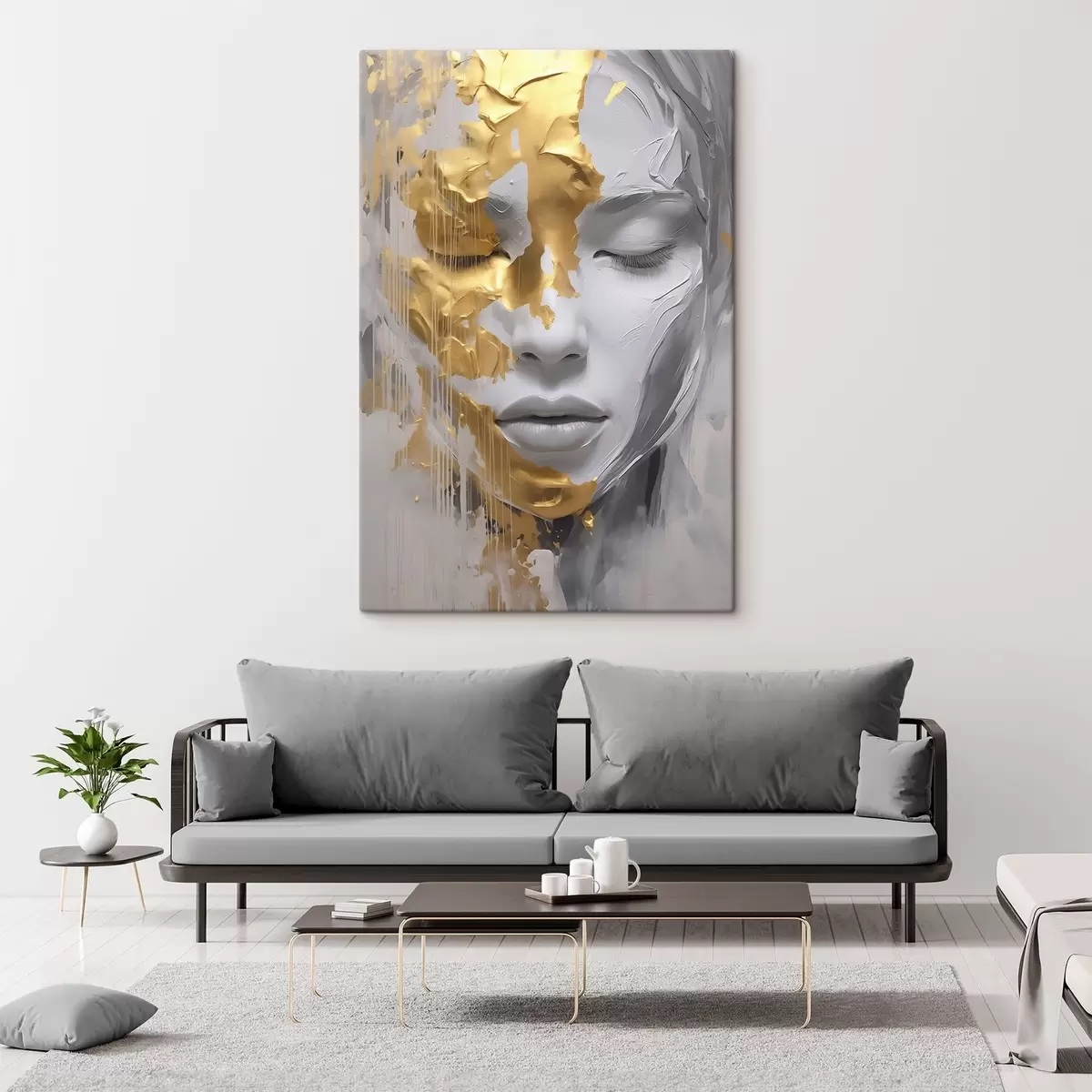 Tableau Portrait abstrait d'une femme s45448