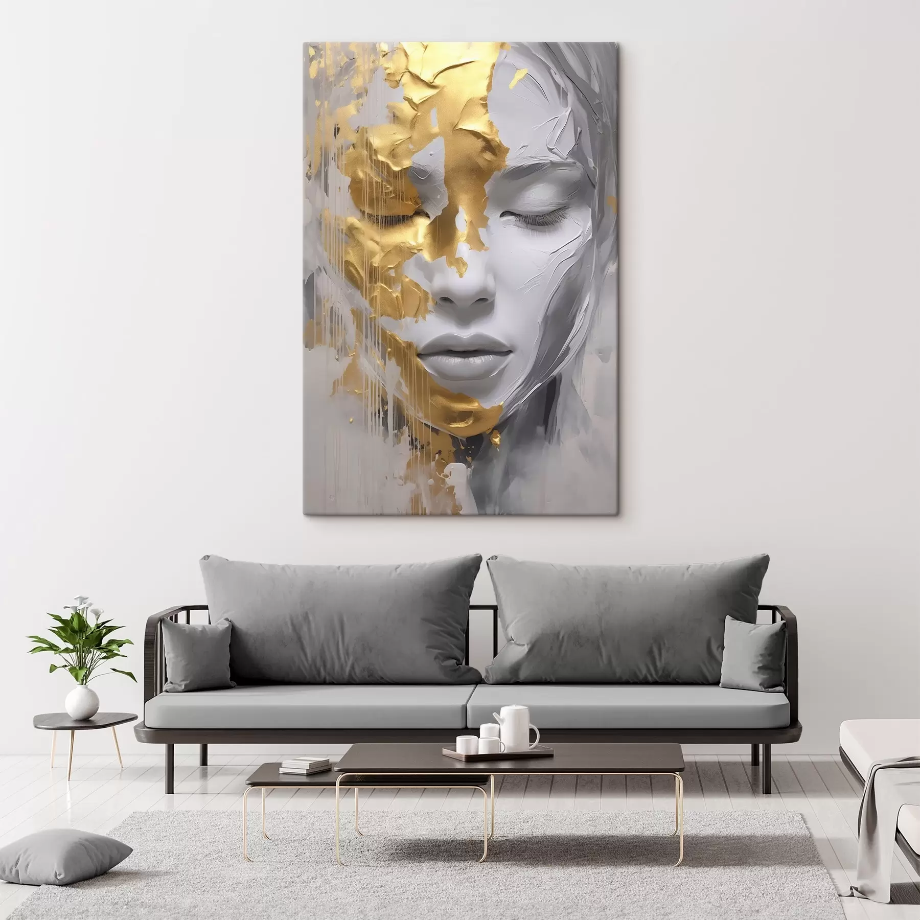 Tableau Portrait abstrait d'une femme s45448