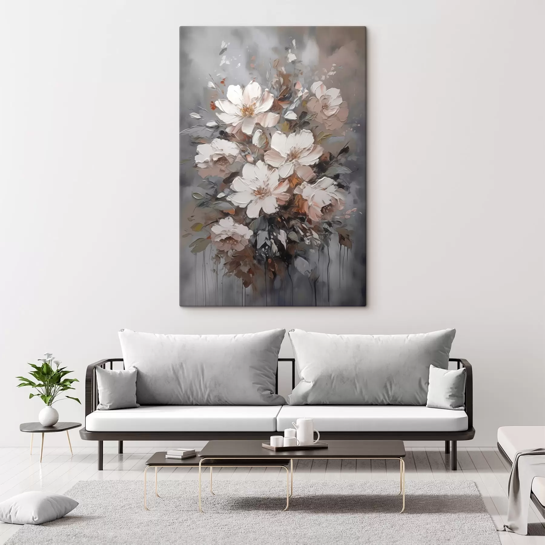 Tableau Bouquet de fleurs abstraites s45580