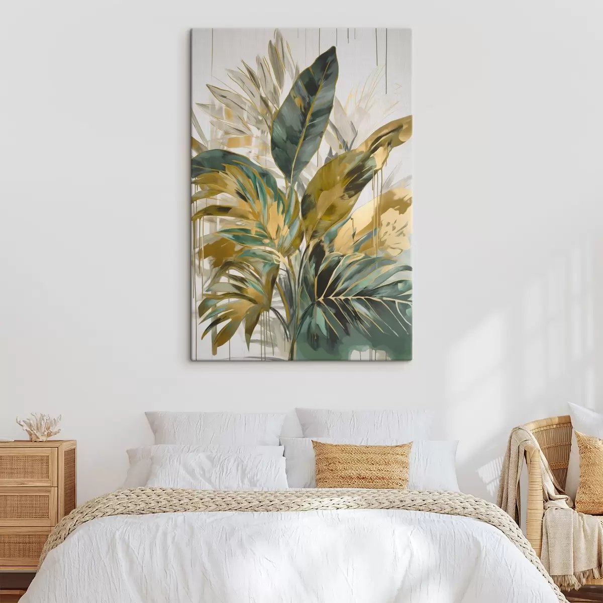 Tableau Feuilles tropicales abstraites s45589