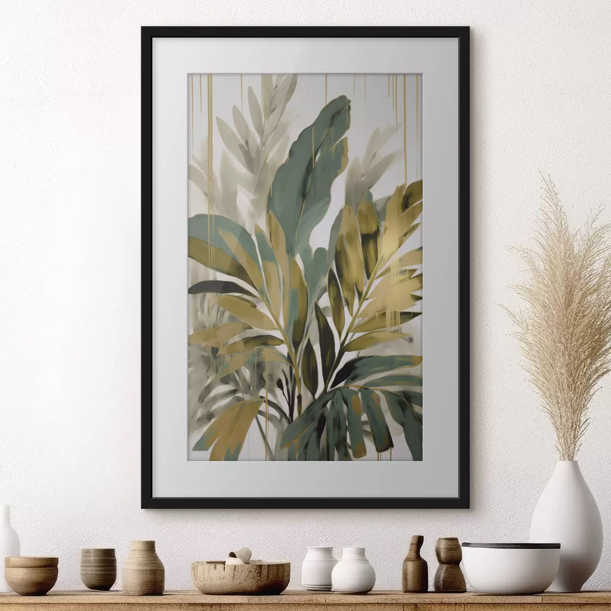 Poster Feuilles tropicales abstraites f45590