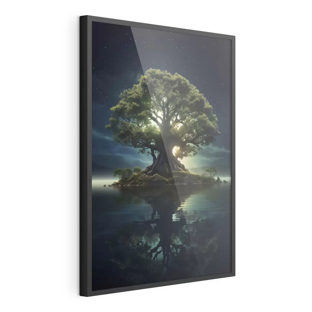 Poster Arbre gigantesque la nuit f45510