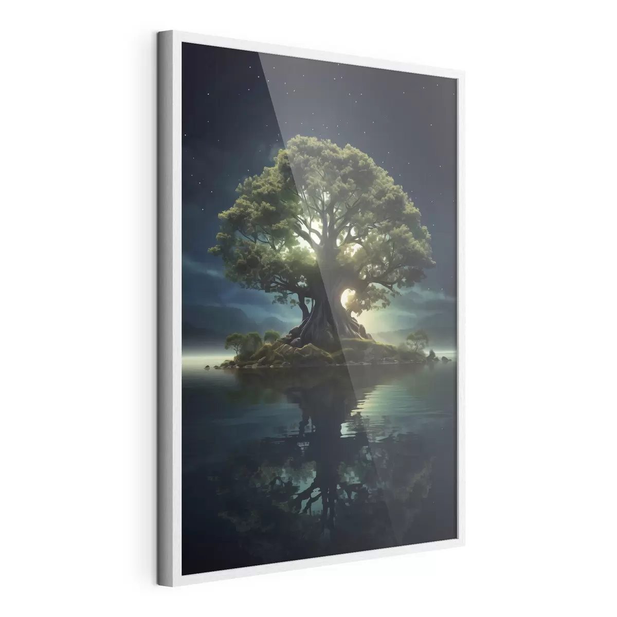 Poster Arbre gigantesque la nuit f45510