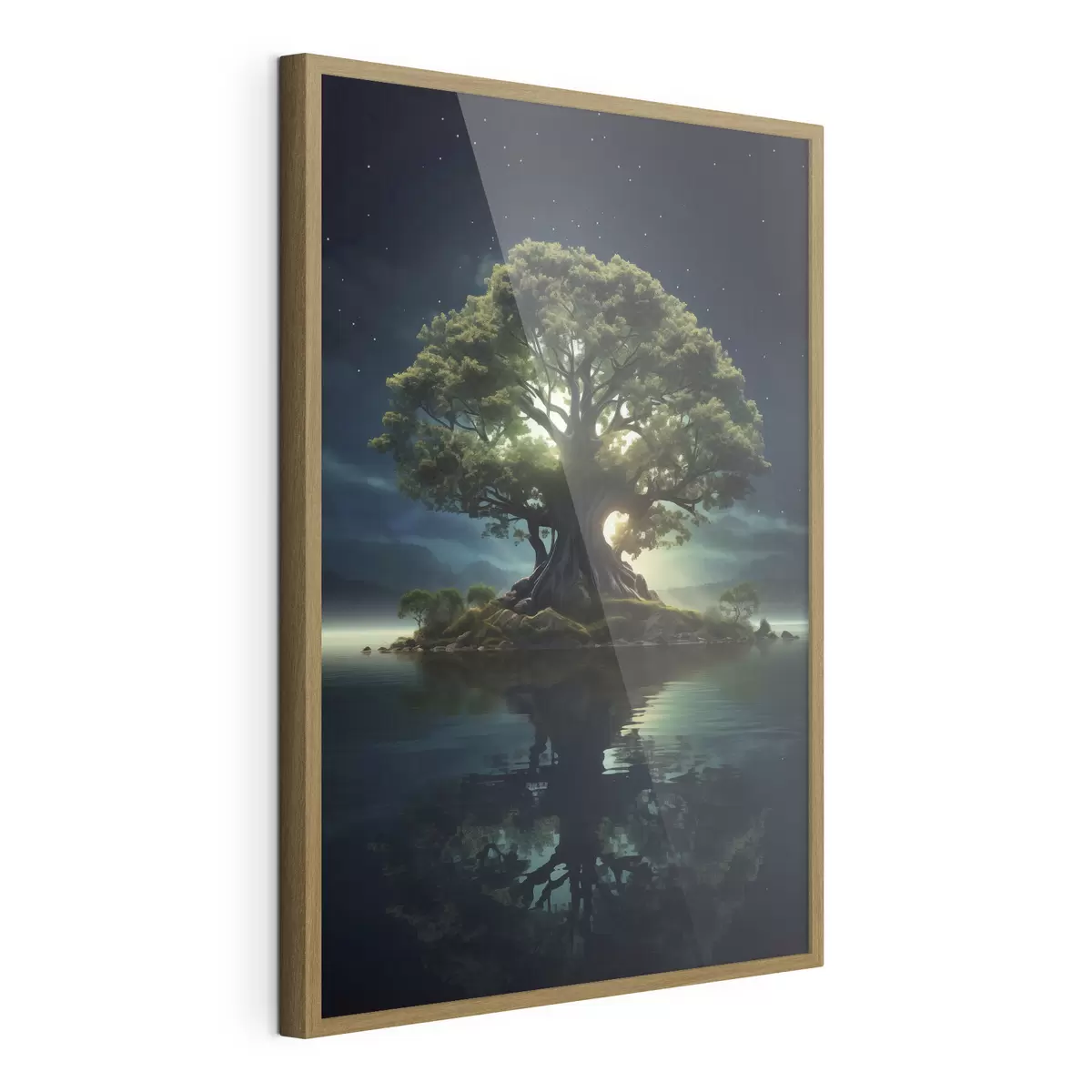 Poster Arbre gigantesque la nuit f45510