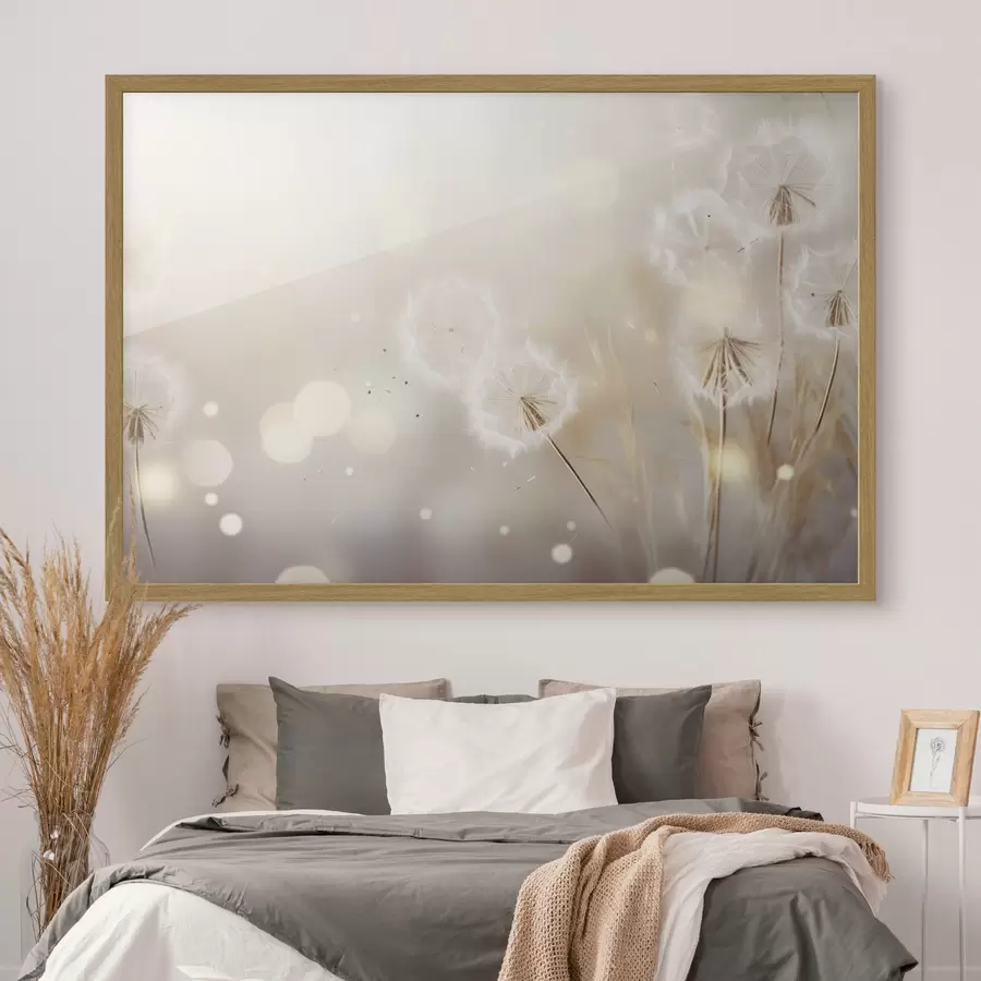 Papier peint Pissenlits délicats en pleine lumière f45519