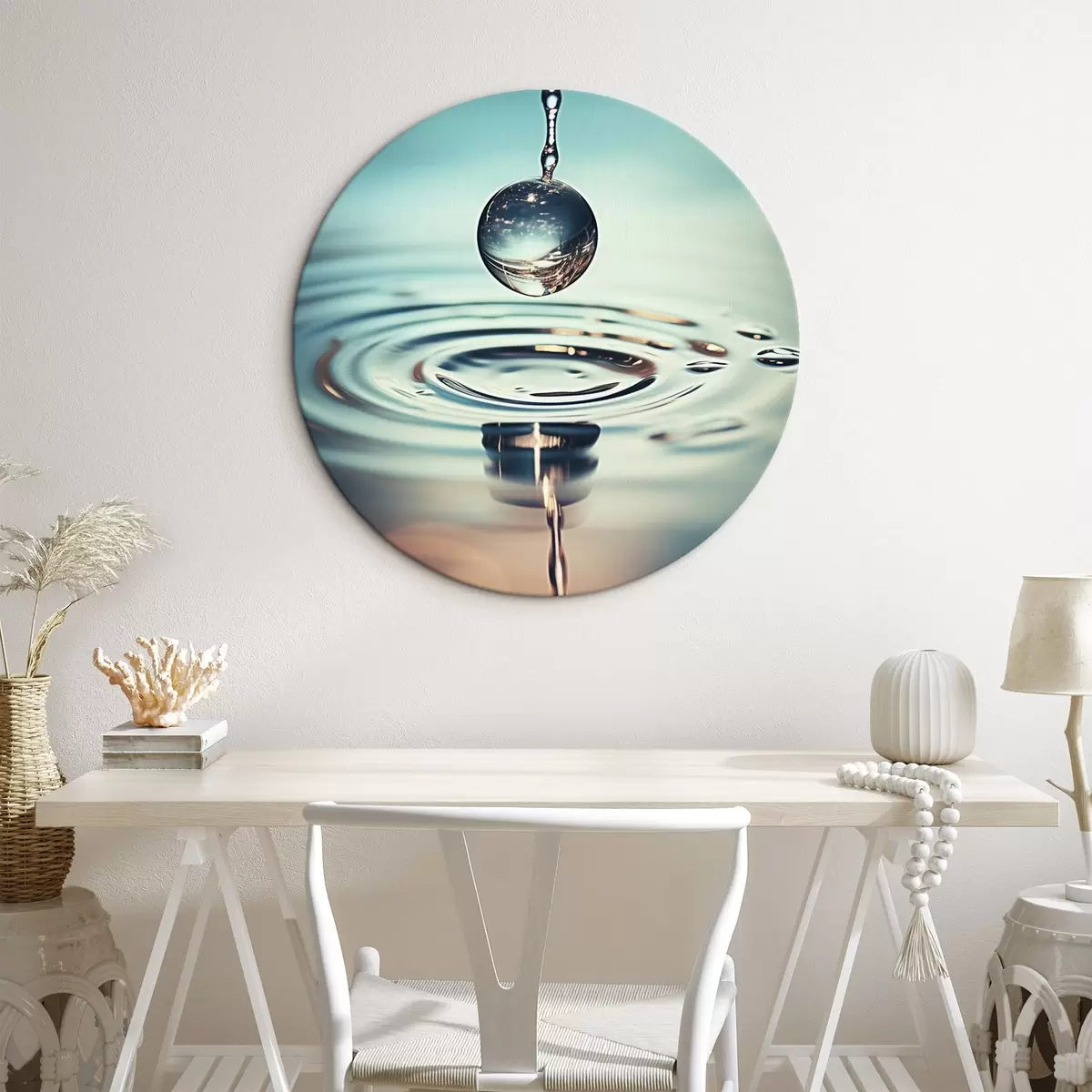Tableaux rondes Cerises rouges brillantes au soleil r45501