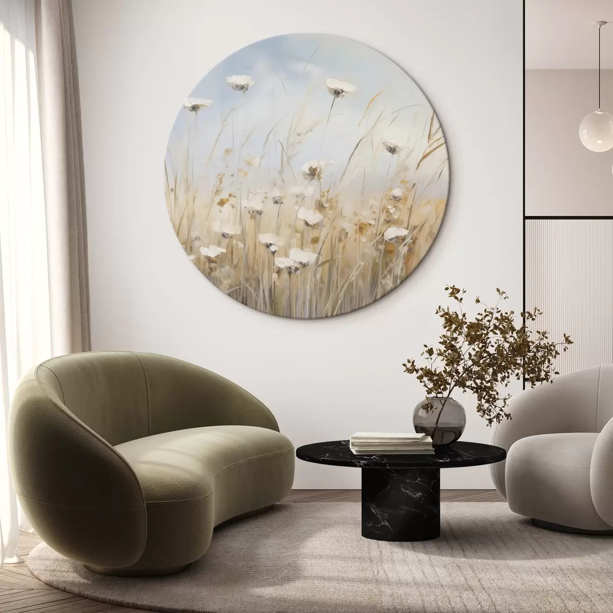 Tableaux rondes Fleurs sauvages r45511