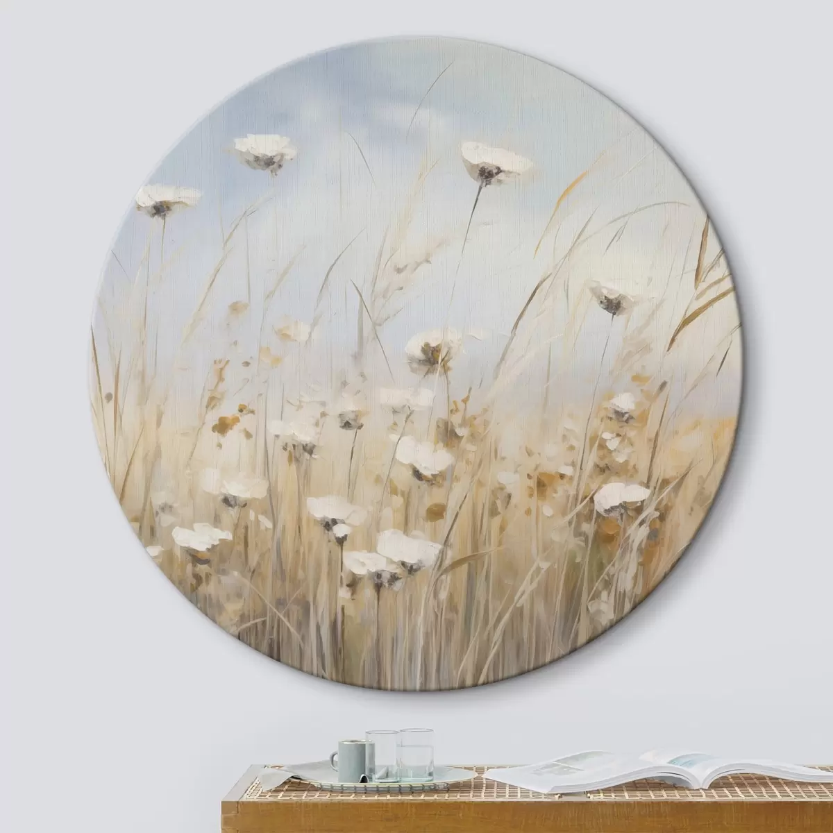 Tableaux rondes Un bateau sur une eau turquoise parmi les rochers r45511