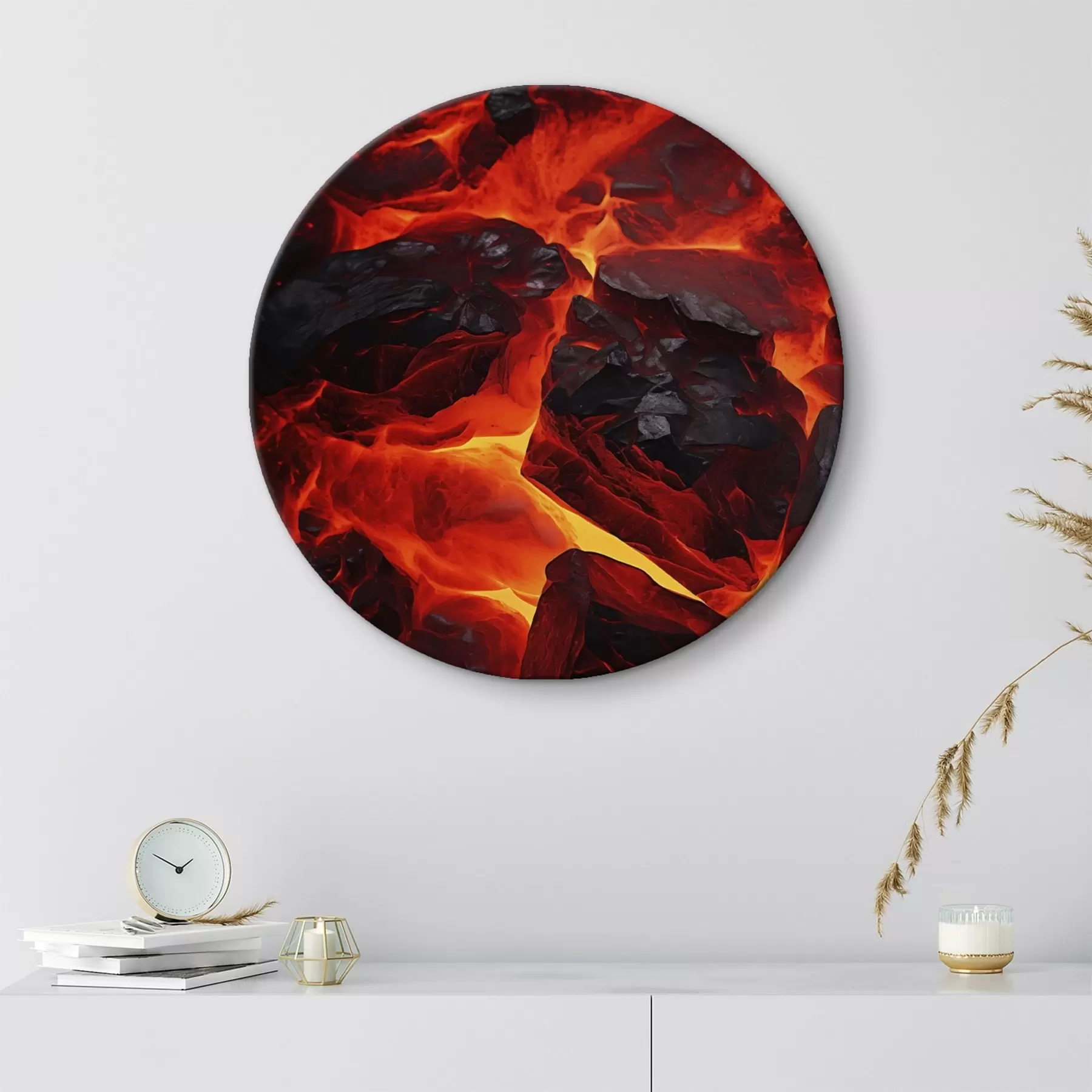 Tableau Pierres rouges et coulées de lave r45515